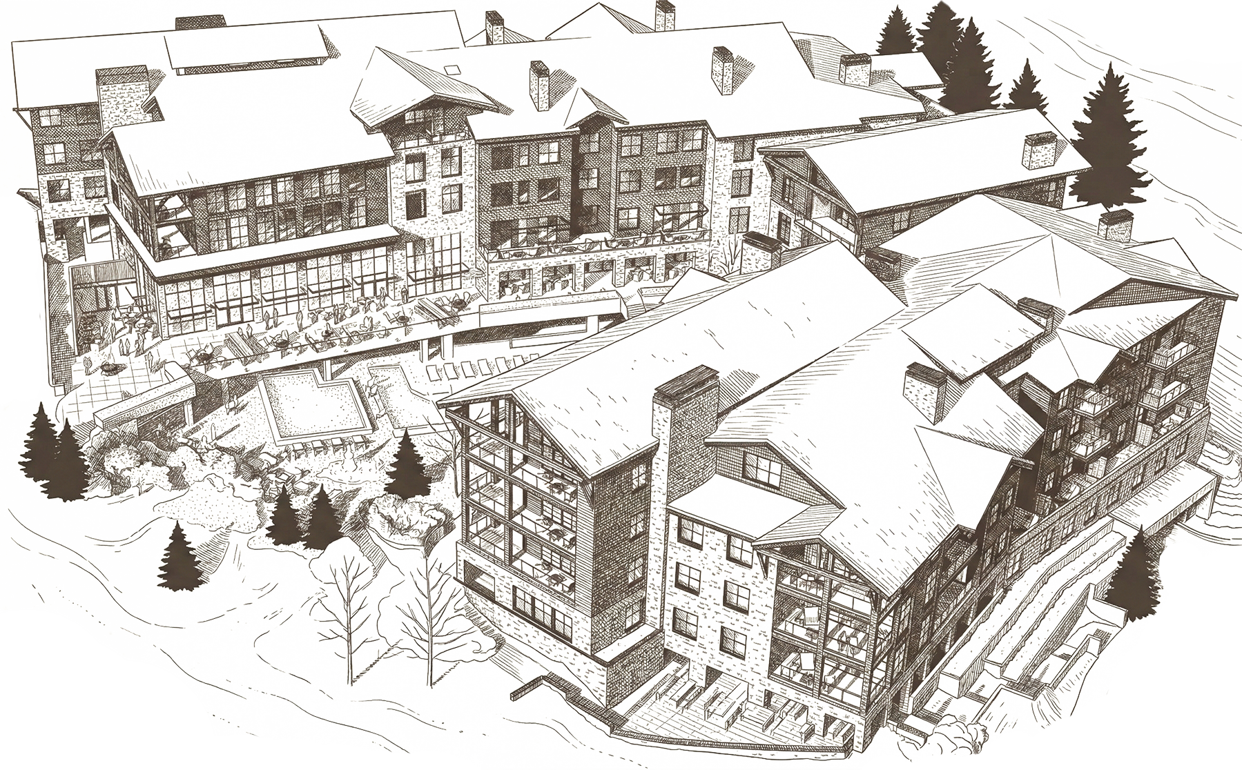 Teton Mountains Sketch