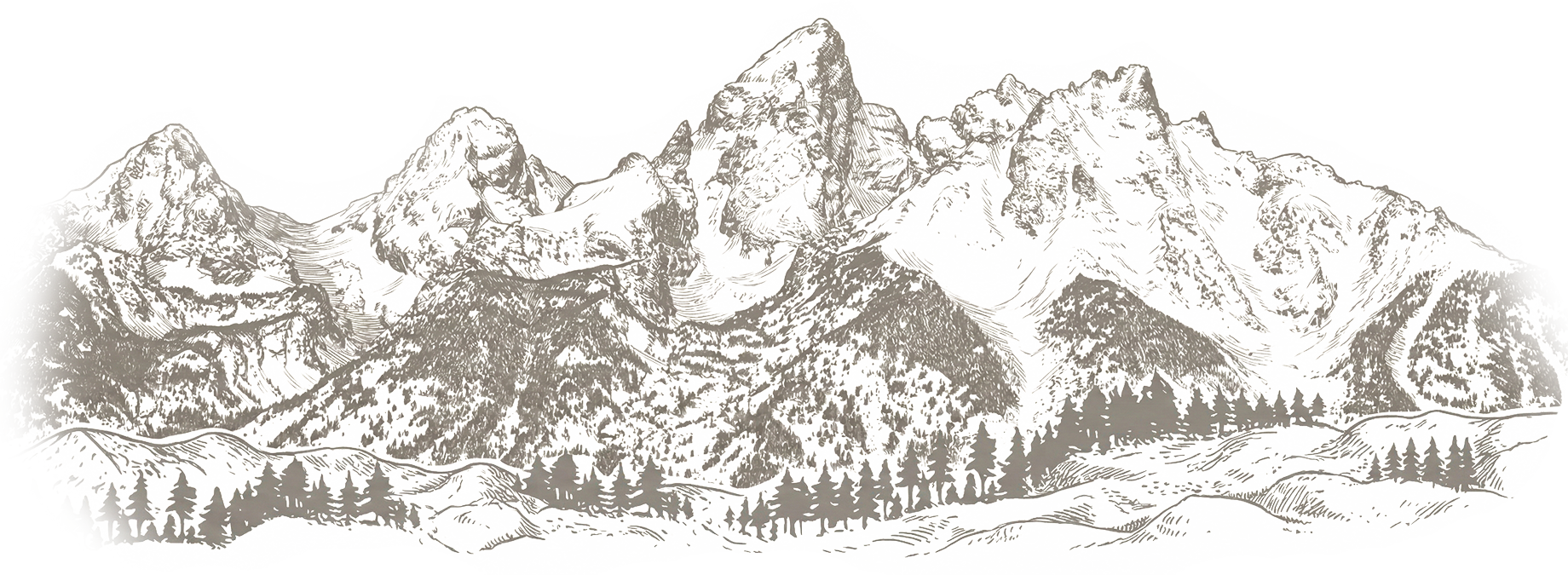 Teton Mountains Sketch